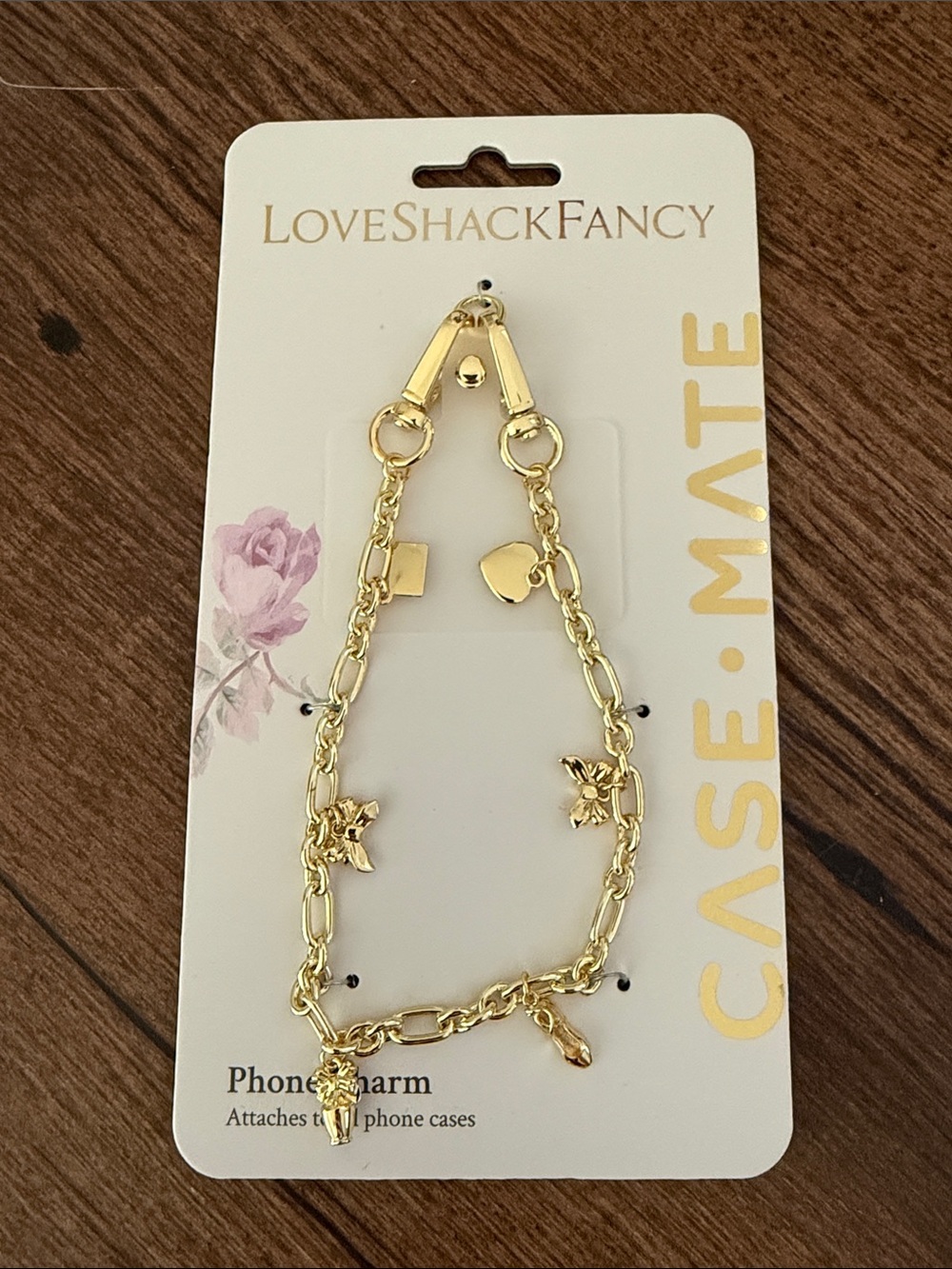 LoveShackFancy Gold Phone Charm